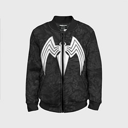 Детский бомбер Знак венома с текстурой симбиота