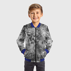 Бомбер детский Серый тай дай - абстракция, цвет: 3D-синий — фото 2
