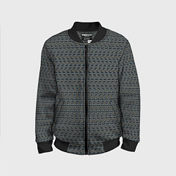 Детский бомбер Сине-коричневый полосы узоры