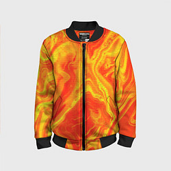 Детский бомбер Огненный жёлто-красный