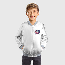 Бомбер детский Columbus blue jackets - Sergey Bobrovsky, цвет: 3D-серый — фото 2