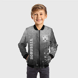 Бомбер детский Borussia - grey gradient вертикально, цвет: 3D-черный — фото 2