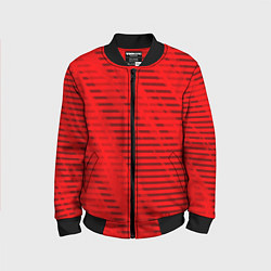 Детский бомбер Красный полосатый