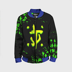 Бомбер детский Doom x fallout кислотное лого, цвет: 3D-синий