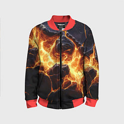 Детский бомбер Золотая лава текстура