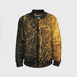 Детский бомбер Золотые царапины текстура