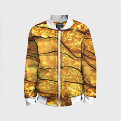 Детский бомбер Золотая текстура с блестками