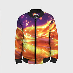 Детский бомбер Золотая волнистая текстура