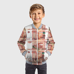 Бомбер детский 5 000 рублей, цвет: 3D-серый — фото 2