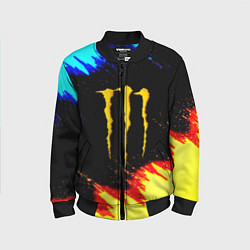 Детский бомбер Monster energy огненные краски