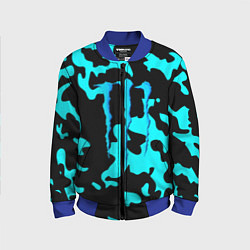 Детский бомбер Monster energy камуфляж голубой