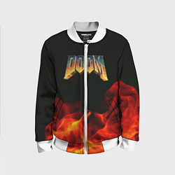 Детский бомбер Doom огненная текстура