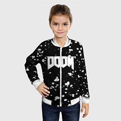 Бомбер детский Doom белые краски всплеск, цвет: 3D-белый — фото 2