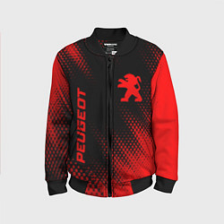 Бомбер детский Peugeot - red gradient вертикально, цвет: 3D-черный