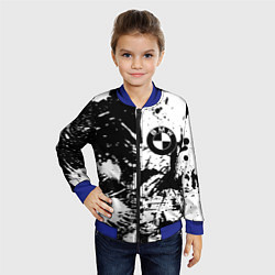 Бомбер детский BMW черно белые краски, цвет: 3D-синий — фото 2
