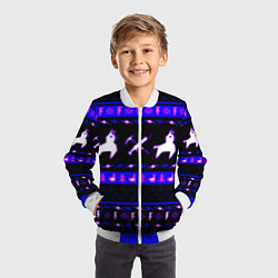 Бомбер детский Fortnite neon pattern, цвет: 3D-белый — фото 2
