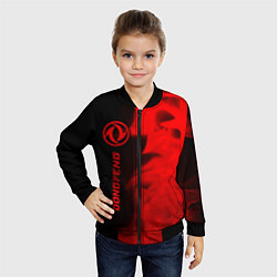 Бомбер детский Dongfeng - red gradient по-вертикали, цвет: 3D-черный — фото 2