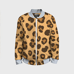 Детский бомбер Коричневые пятна леопарда