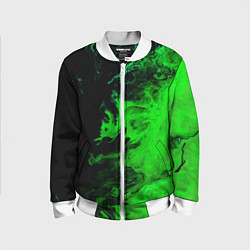 Детский бомбер Color green black