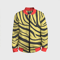 Детский бомбер Светлый тигровый паттерн