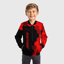 Бомбер детский Jaguar - red gradient по-вертикали, цвет: 3D-черный — фото 2