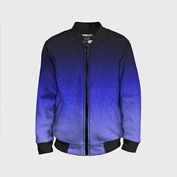 Бомбер детский Градиент индиго из чёрно в синий текстура крошка, цвет: 3D-черный