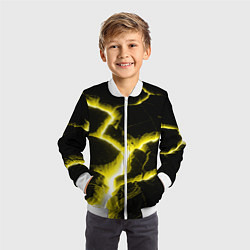 Бомбер детский The rift, цвет: 3D-белый — фото 2