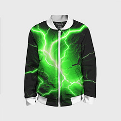 Детский бомбер Color green black