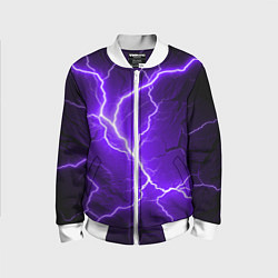 Бомбер детский Color purple black, цвет: 3D-белый