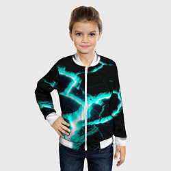 Бомбер детский Color light blue black, цвет: 3D-белый — фото 2