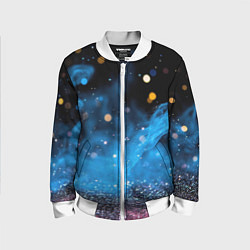 Детский бомбер Синяя текстура бокке