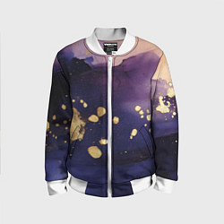 Детский бомбер Золотая краска на текстуре