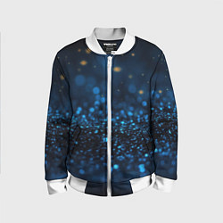 Детский бомбер Боке блестяшки на черном