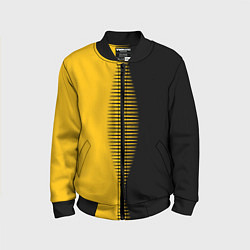 Детский бомбер Чёрно-жёлтый пополам с переходом