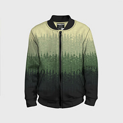 Бомбер детский Зелёный полосами от светлого к тёмному текстурные, цвет: 3D-черный