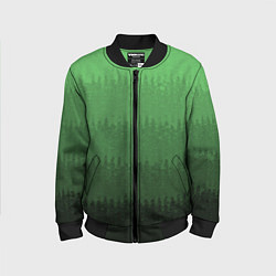 Бомбер детский Зеленый градиент текстурные полосы, цвет: 3D-черный