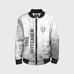 Бомбер детский The Witcher - white gradient вертикально, цвет: 3D-черный