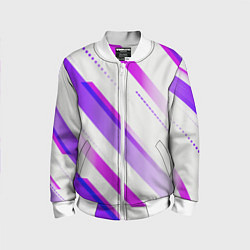 Детский бомбер Color white pink