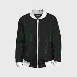 Бомбер детский Color black green, цвет: 3D-белый