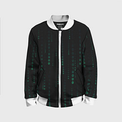 Бомбер детский Color black turquoise, цвет: 3D-белый