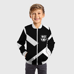 Бомбер детский Barcelona geometry, цвет: 3D-белый — фото 2
