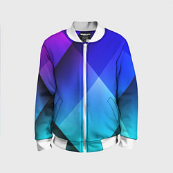 Бомбер детский Color blue, цвет: 3D-белый