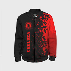 Детский бомбер Chelsea - red gradient по-вертикали