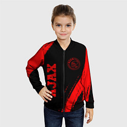Бомбер детский Ajax - red gradient вертикально, цвет: 3D-черный — фото 2