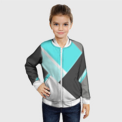 Бомбер детский Color black blue, цвет: 3D-белый — фото 2