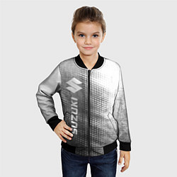 Бомбер детский Suzuki - grey gradient по-вертикали, цвет: 3D-черный — фото 2