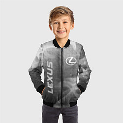 Бомбер детский Lexus - grey gradient вертикально, цвет: 3D-черный — фото 2