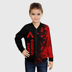 Бомбер детский Apex Legends - red gradient по-вертикали, цвет: 3D-черный — фото 2