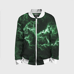 Детский бомбер Lightning green line
