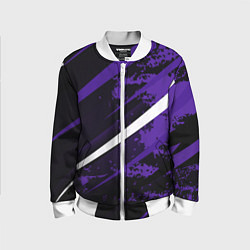 Детский бомбер Color black purple line
